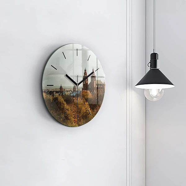 Wanduhr rund mit motiv Kunstgalerie in Glasgow