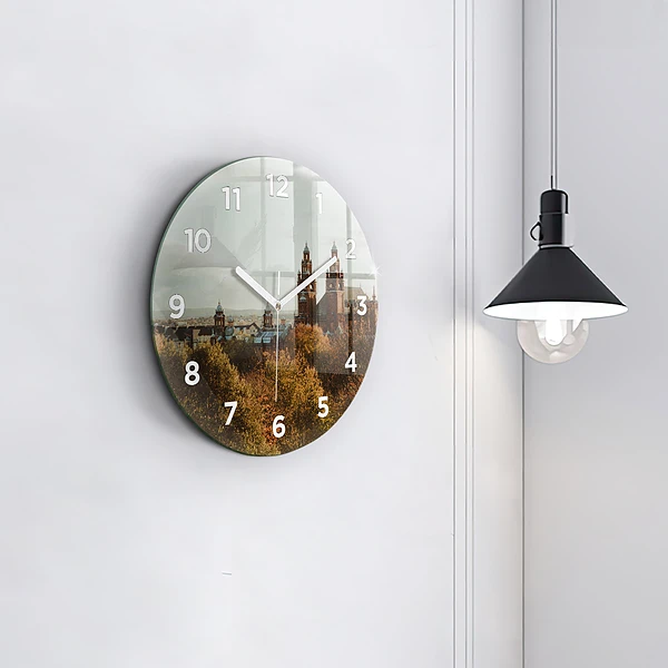 Wanduhr rund mit motiv Kunstgalerie in Glasgow