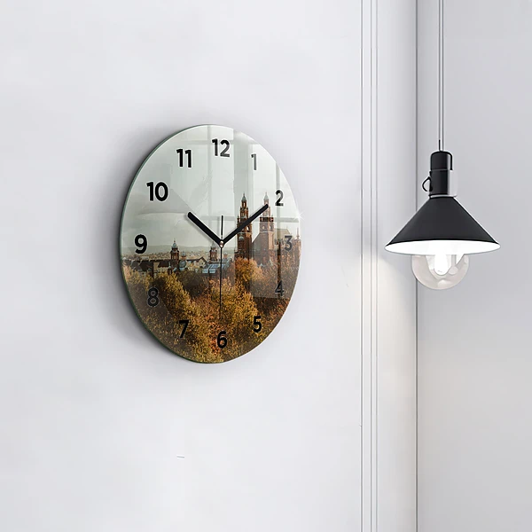 Wanduhr rund mit motiv Kunstgalerie in Glasgow