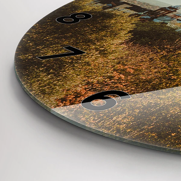 Wanduhr rund mit motiv Kunstgalerie in Glasgow