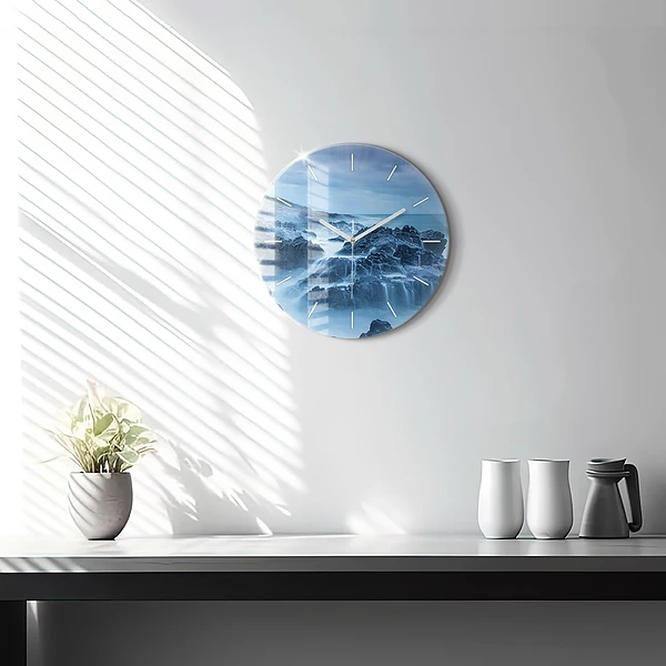 Wanduhr rund mit motiv Leuchtturm