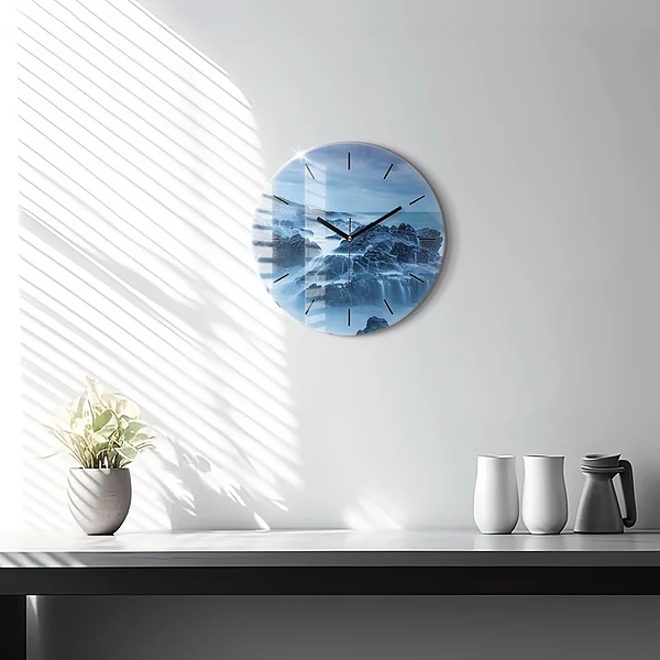 Wanduhr rund mit motiv Leuchtturm