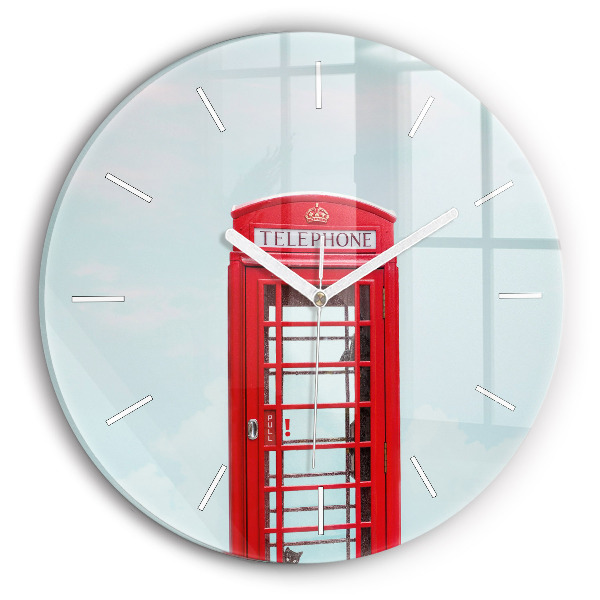 Wanduhr rund Telefonzelle