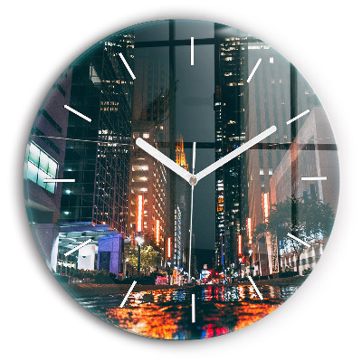 Wanduhr glas rund Hilton Hotel in Houston
