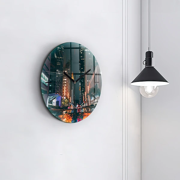 Wanduhr glas rund Hilton Hotel in Houston
