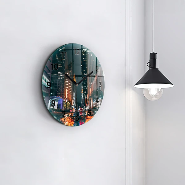 Wanduhr glas rund Hilton Hotel in Houston