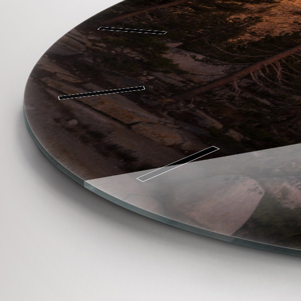 Wanduhr rund mit motiv Die felsige Straße von Yosemite