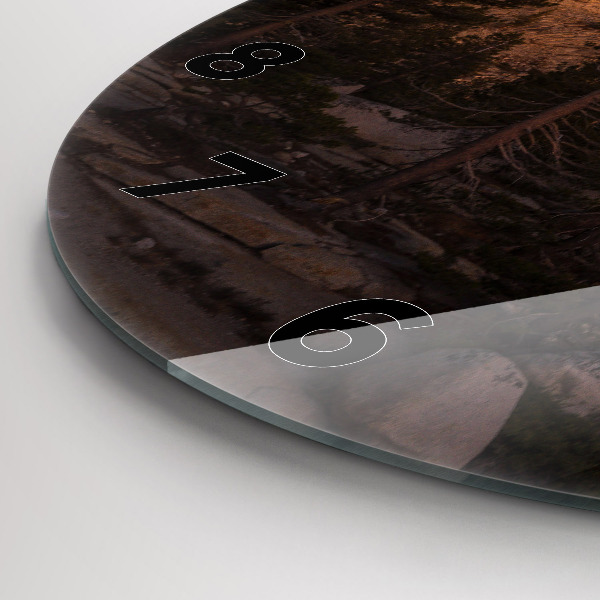 Wanduhr rund mit motiv Die felsige Straße von Yosemite