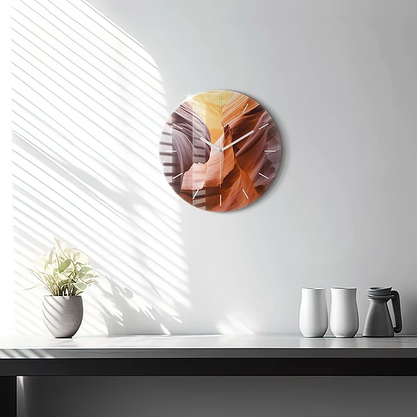 Wanduhr rund mit motiv Antilopenschlucht
