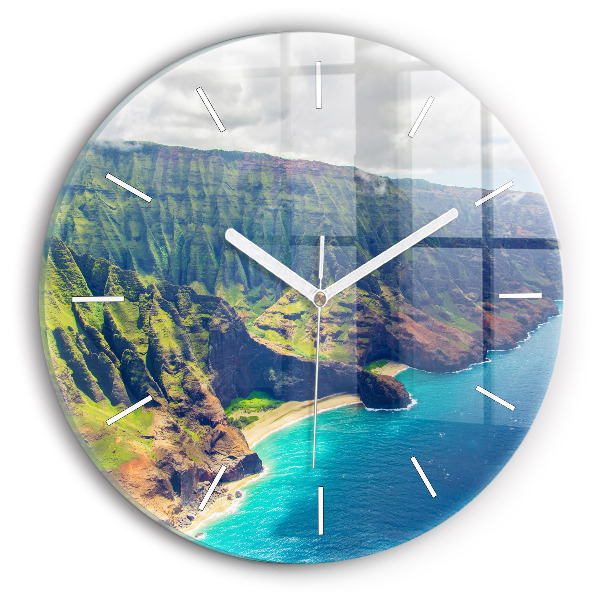 Wanduhr rund Hawaiianisches Meer