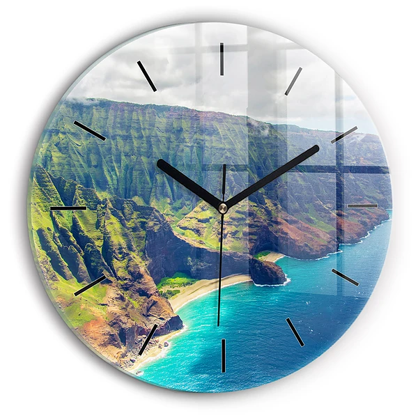 Wanduhr rund Hawaiianisches Meer
