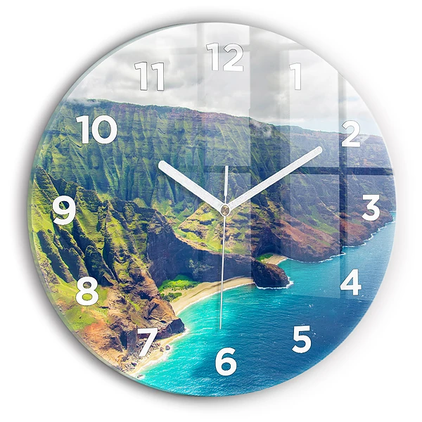 Wanduhr rund Hawaiianisches Meer