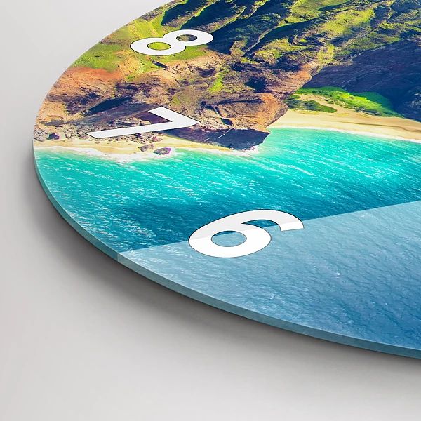 Wanduhr rund Hawaiianisches Meer