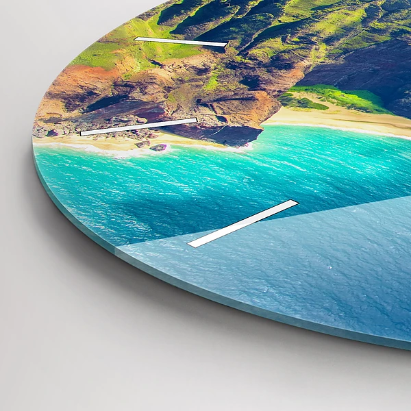 Wanduhr rund Hawaiianisches Meer