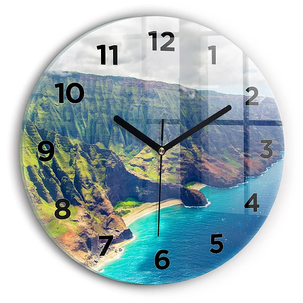 Wanduhr rund Hawaiianisches Meer