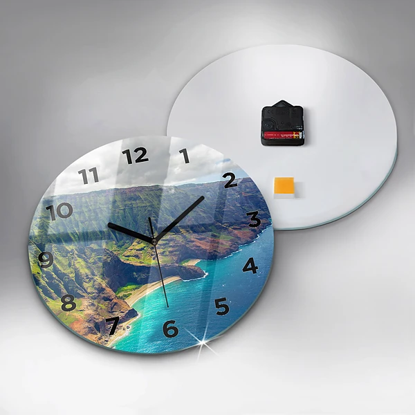 Wanduhr rund Hawaiianisches Meer
