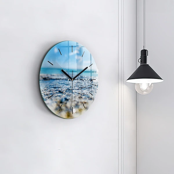Wanduhr rund mit motiv Wasserfotografie