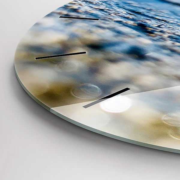 Wanduhr rund mit motiv Wasserfotografie
