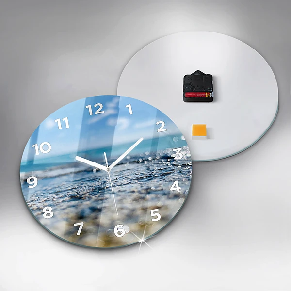 Wanduhr rund mit motiv Wasserfotografie