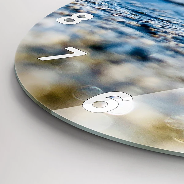 Wanduhr rund mit motiv Wasserfotografie