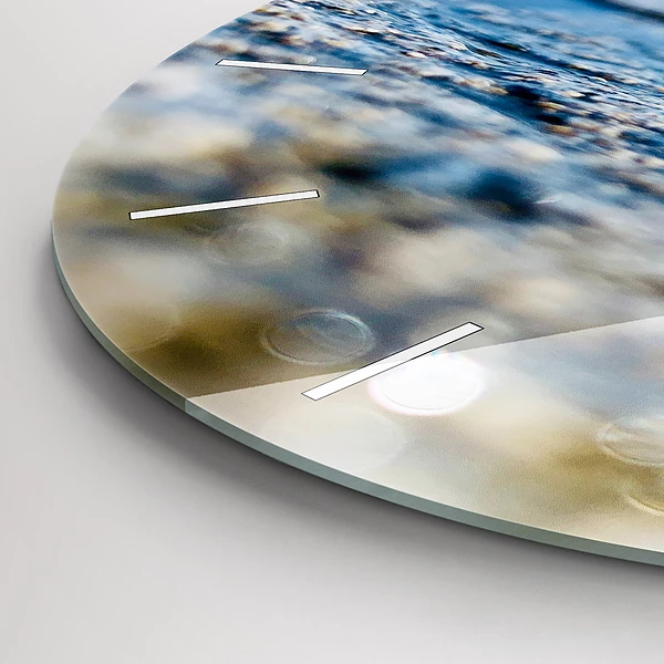 Wanduhr rund mit motiv Wasserfotografie