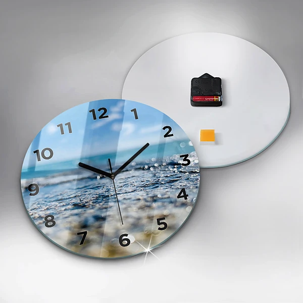 Wanduhr rund mit motiv Wasserfotografie