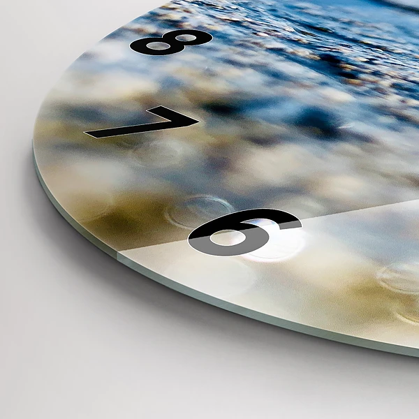 Wanduhr rund mit motiv Wasserfotografie