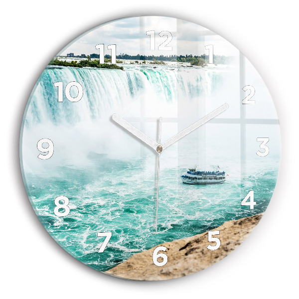 Wanduhr glas rund Niagara-Boot