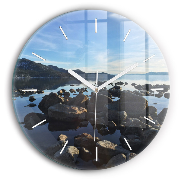 Wanduhr rund Blick aufs Meer