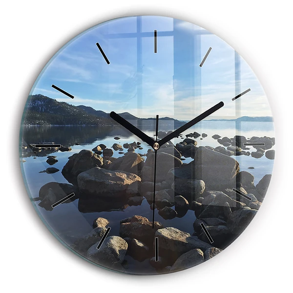 Wanduhr rund Blick aufs Meer