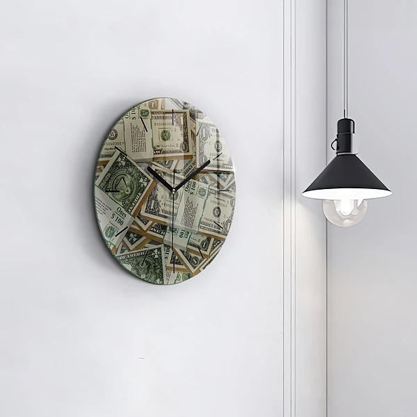 Wanduhr rund 1 US Dollar