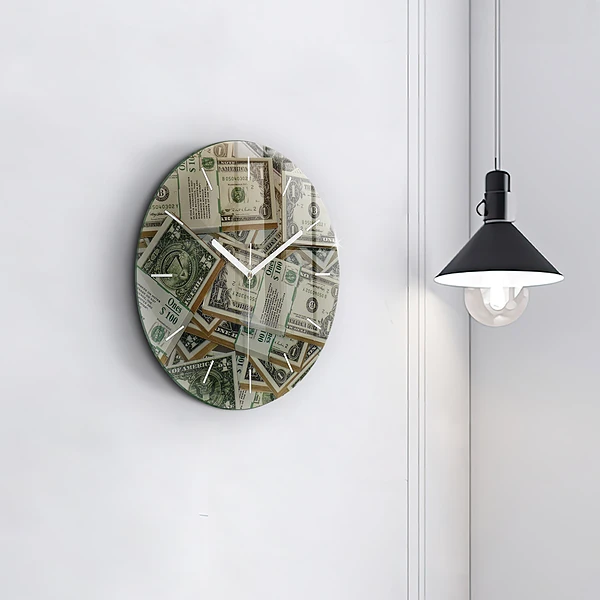 Wanduhr rund 1 US Dollar