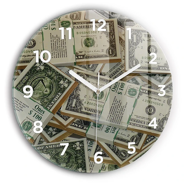 Wanduhr rund 1 US Dollar