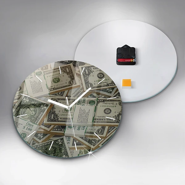 Wanduhr rund 1 US Dollar