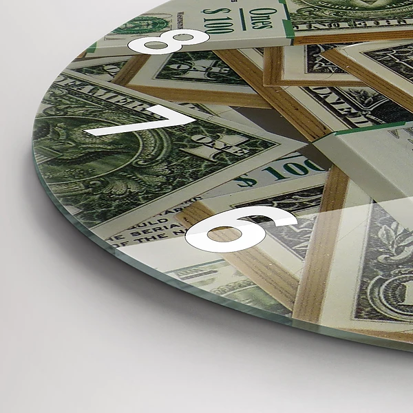 Wanduhr rund 1 US Dollar
