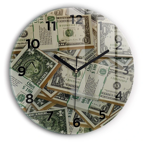Wanduhr rund 1 US Dollar