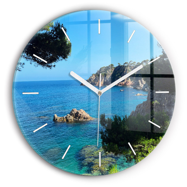 Wanduhr rund Costa Brava
