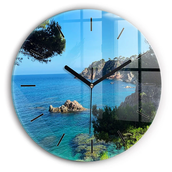 Wanduhr rund Costa Brava
