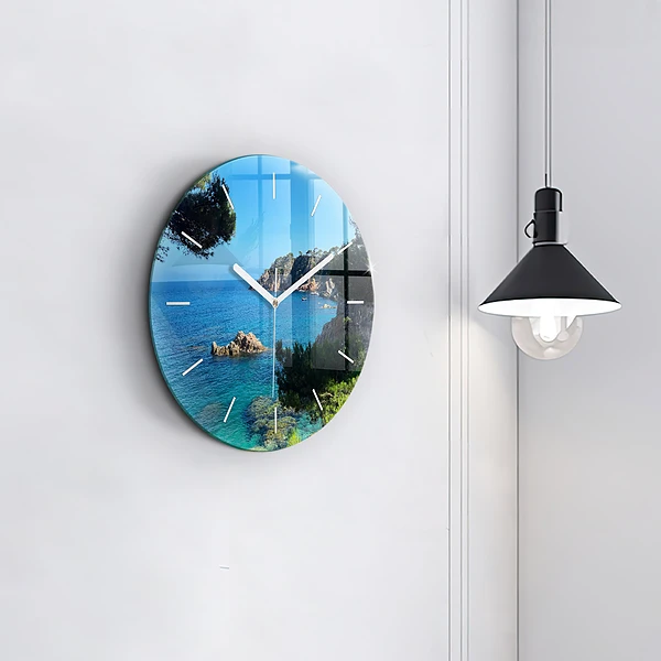 Wanduhr rund Costa Brava