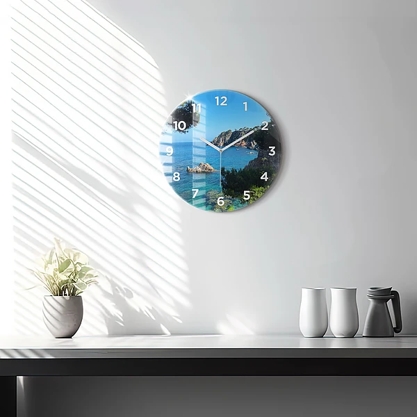 Wanduhr rund Costa Brava