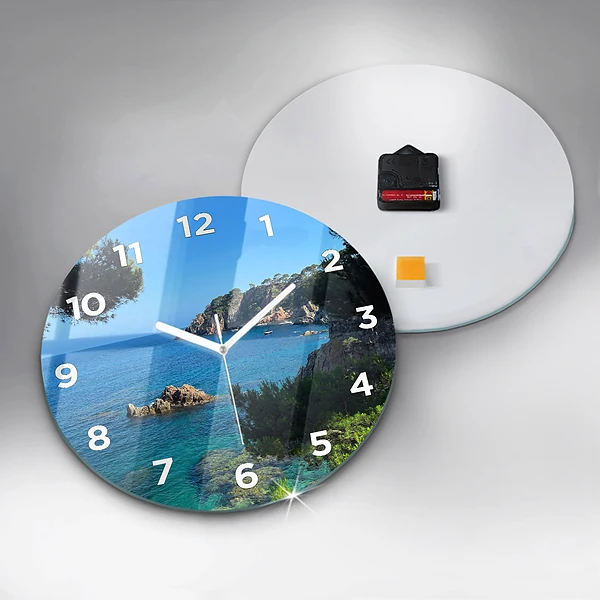 Wanduhr rund Costa Brava