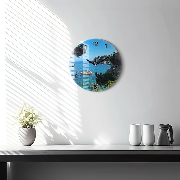 Wanduhr rund Costa Brava