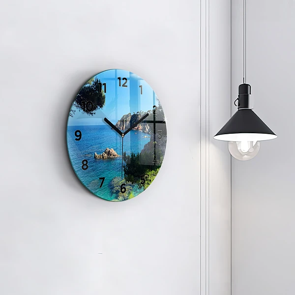 Wanduhr rund Costa Brava