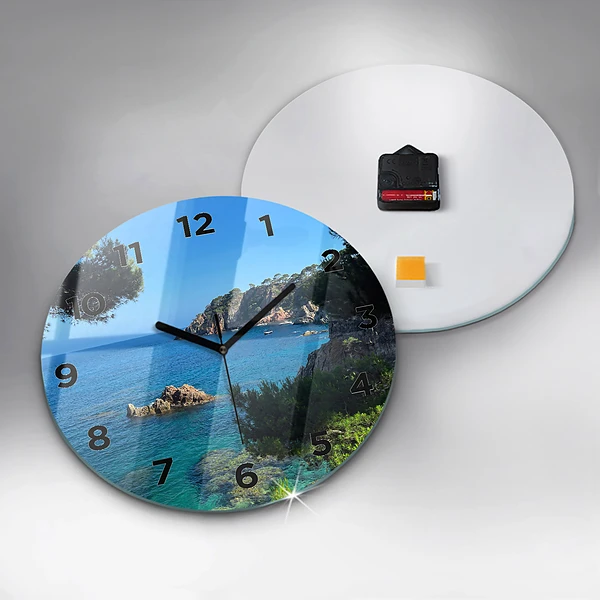 Wanduhr rund Costa Brava