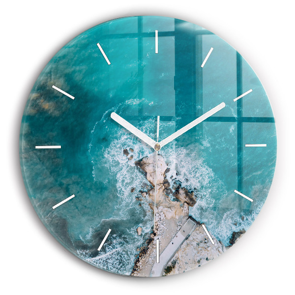 Wanduhr rund mit motiv Fjorde an der Costa Blanca