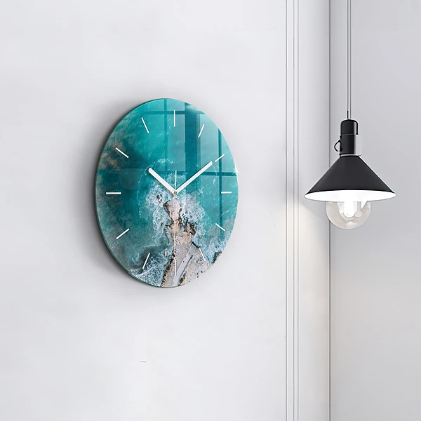 Wanduhr rund mit motiv Fjorde an der Costa Blanca