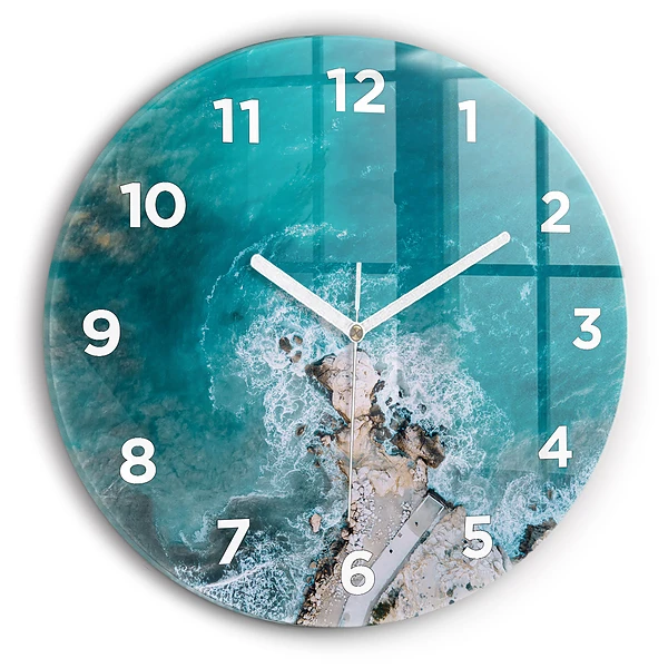 Wanduhr rund mit motiv Fjorde an der Costa Blanca