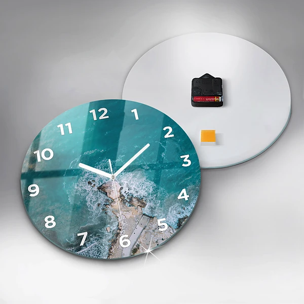 Wanduhr rund mit motiv Fjorde an der Costa Blanca