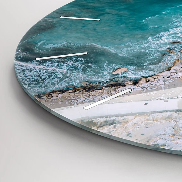 Wanduhr rund mit motiv Fjorde an der Costa Blanca
