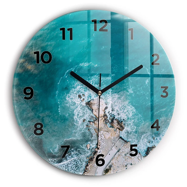 Wanduhr rund mit motiv Fjorde an der Costa Blanca